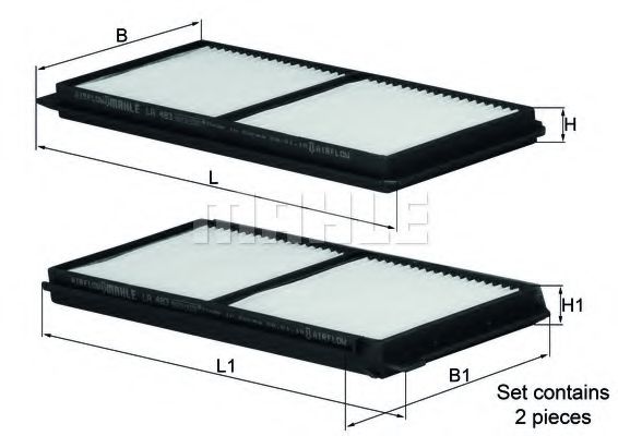 Imagine Filtru, aer habitaclu MAHLE ORIGINAL LA 483/S