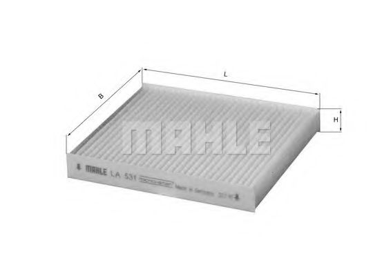 Imagine Filtru, aer habitaclu MAHLE ORIGINAL LA 531