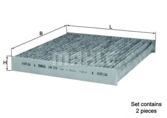 Imagine Filtru, aer habitaclu MAHLE ORIGINAL LAK 216