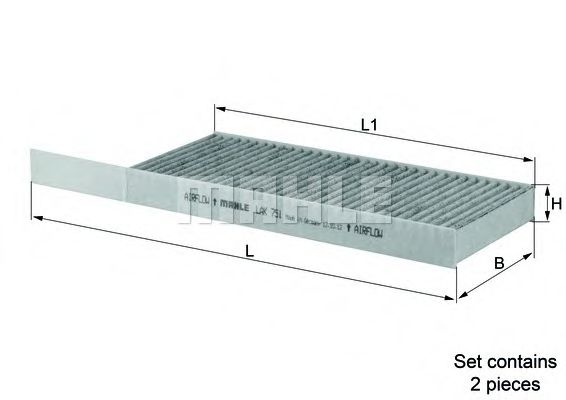 Imagine Filtru, aer habitaclu MAHLE ORIGINAL LAK 751/S