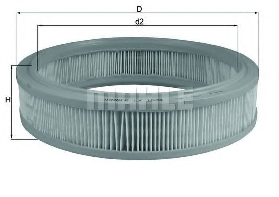 Imagine Filtru aer MAHLE ORIGINAL LX 1638