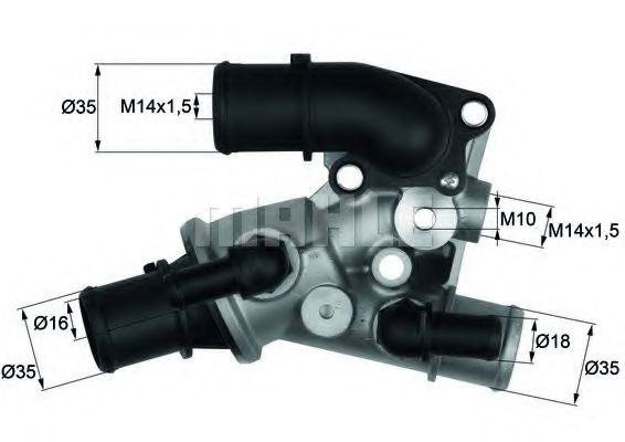 Imagine termostat,lichid racire MAHLE ORIGINAL TI 101 80D