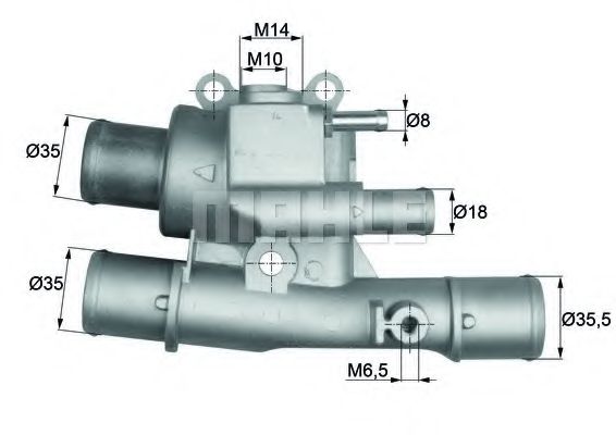 Imagine termostat,lichid racire MAHLE ORIGINAL TI 124 88