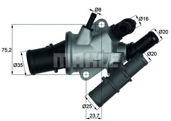 Imagine termostat,lichid racire MAHLE ORIGINAL TI 165 88