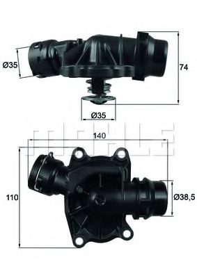 Imagine termostat,lichid racire MAHLE ORIGINAL TI 233 88