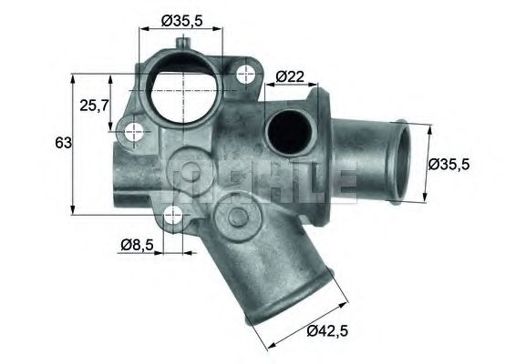 Imagine termostat,lichid racire MAHLE ORIGINAL TI 70 80D