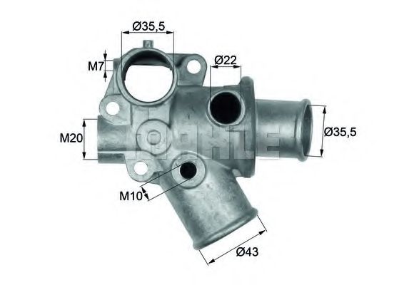 Imagine termostat,lichid racire MAHLE ORIGINAL TI 75 80D