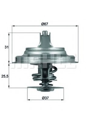 Imagine termostat,lichid racire MAHLE ORIGINAL TX 25 71D