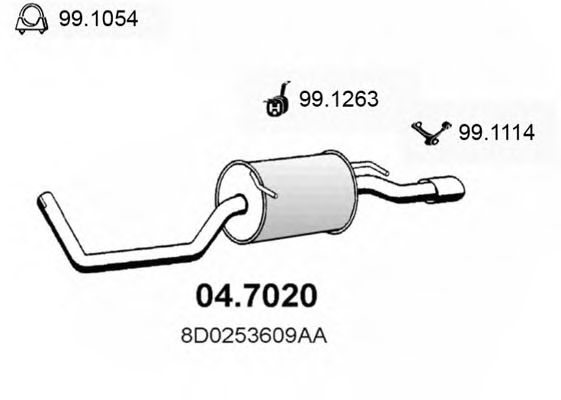 Imagine Toba esapament finala ASSO 04.7020