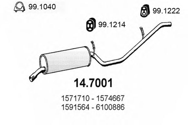 Toba esapament finala ASSO 14.7001