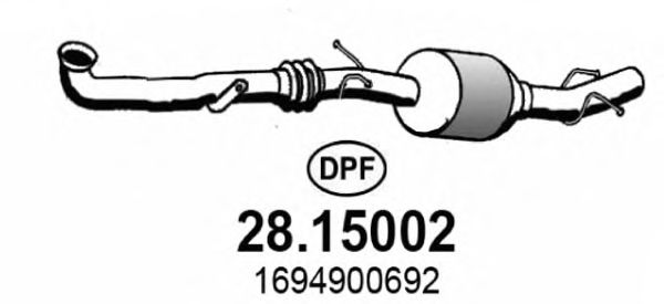 Filtru funingine/particule, sist.de esapament ASSO 28.15002