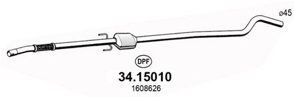 Filtru funingine/particule, sist.de esapament ASSO 34.15010