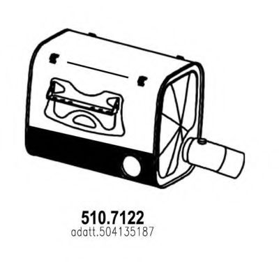Filtru funingine/particule, sist.de esapament ASSO 510.7122