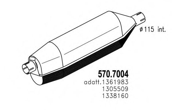 Imagine Amortizor zgomot mijloc/spate ASSO 570.7004