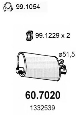 Imagine Toba esapament finala ASSO 60.7020