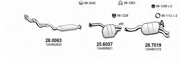Sistem de esapament ASSO ART4033