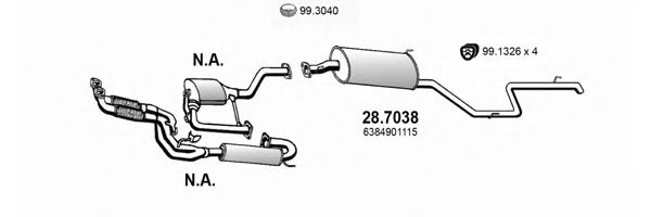 Sistem de esapament ASSO ART4070