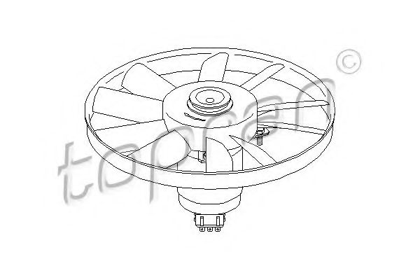 Imagine Ventilator, radiator TOPRAN 107 012