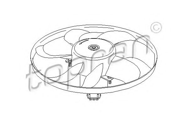 Imagine Ventilator, radiator TOPRAN 107 717