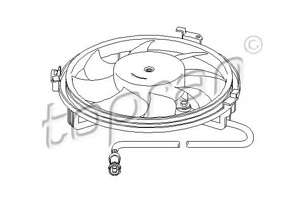 Imagine Ventilator, radiator TOPRAN 107 722