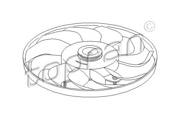 Imagine Paleta ventilator, racire motor TOPRAN 110 961