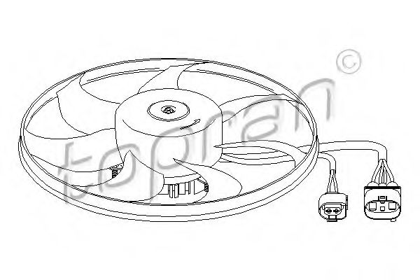 Imagine Ventilator, radiator TOPRAN 111 283