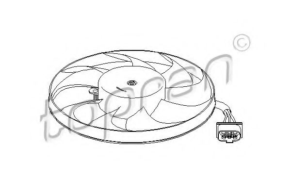 Imagine Ventilator, radiator TOPRAN 111 442