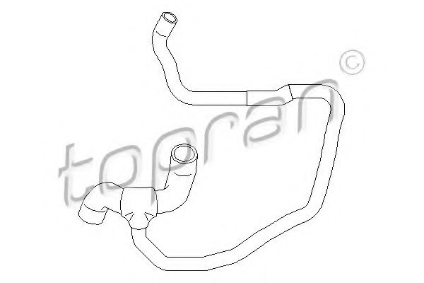 Furtun radiator TOPRAN 207 502