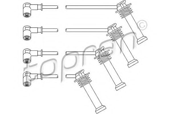 Imagine Set cablaj aprinder TOPRAN 302 045