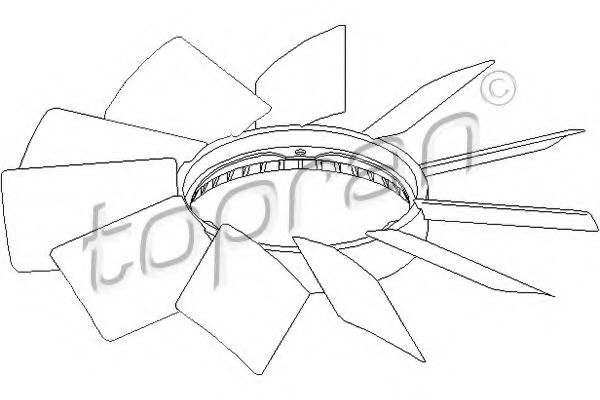 Imagine Paleta ventilator, racire motor TOPRAN 500 900