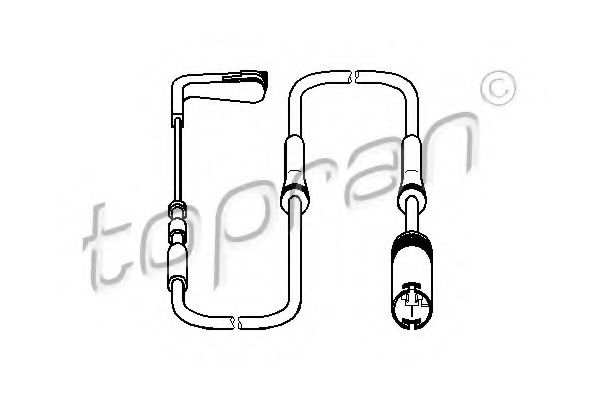Imagine Senzor, uzura placute frana TOPRAN 500 996