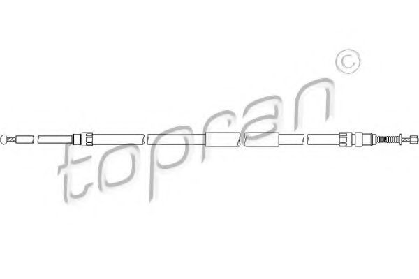 Imagine Cablu, frana de parcare TOPRAN 501 725