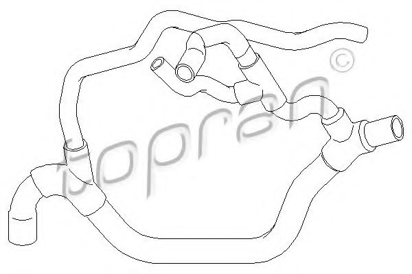 Furtun radiator TOPRAN 700 509