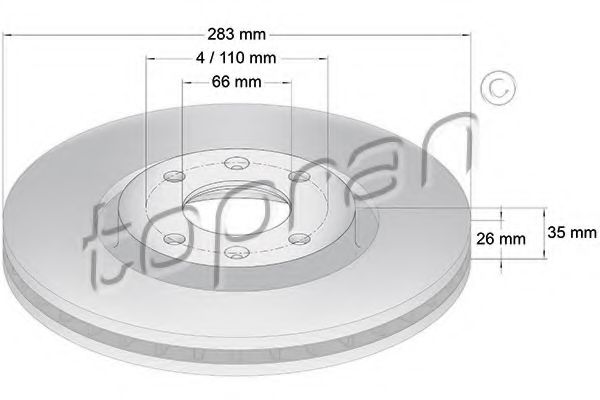 Imagine Disc frana TOPRAN 720 248