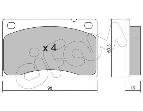 Imagine set placute frana,frana disc CIFAM 822-006-0