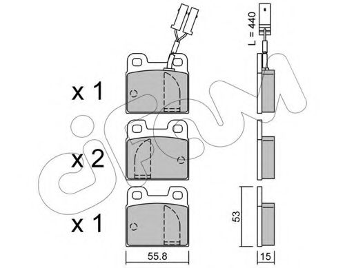 Imagine set placute frana,frana disc CIFAM 822-009-1