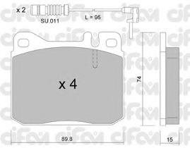 Imagine set placute frana,frana disc CIFAM 822-011-0K