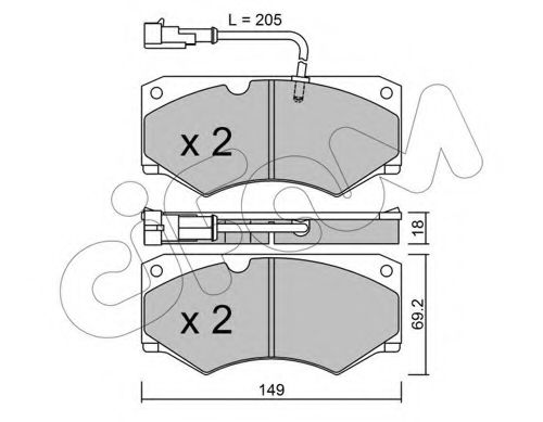 Imagine set placute frana,frana disc CIFAM 822-014-7