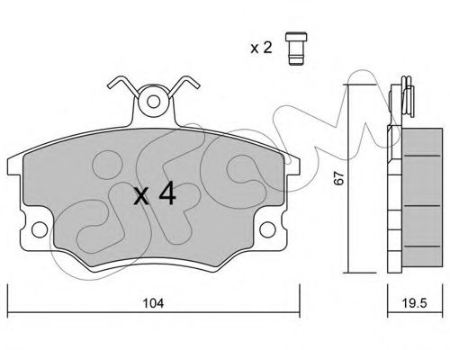 Imagine set placute frana,frana disc CIFAM 822-030-0