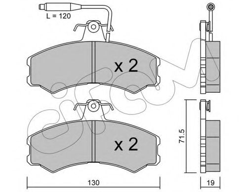 Imagine set placute frana,frana disc CIFAM 822-031-0