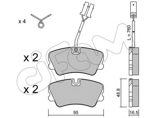 Imagine set placute frana,frana disc CIFAM 822-065-0