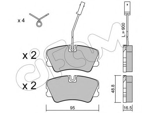 Imagine set placute frana,frana disc CIFAM 822-065-1