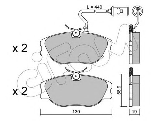 Imagine set placute frana,frana disc CIFAM 822-072-0