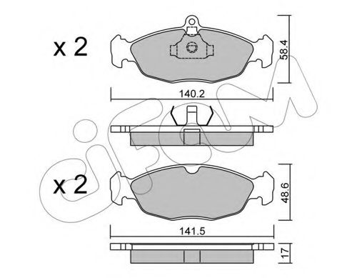 Imagine set placute frana,frana disc CIFAM 822-077-0