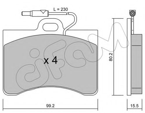 Imagine set placute frana,frana disc CIFAM 822-085-0