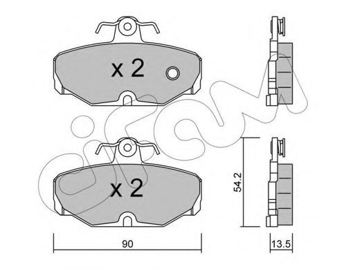 Imagine set placute frana,frana disc CIFAM 822-095-0