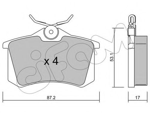 Imagine set placute frana,frana disc CIFAM 822-100-1