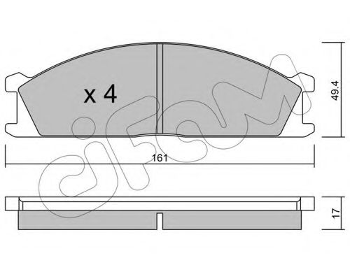 Imagine set placute frana,frana disc CIFAM 822-107-0