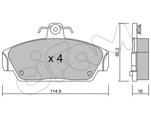 Imagine set placute frana,frana disc CIFAM 822-121-0