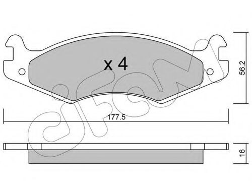 Imagine set placute frana,frana disc CIFAM 822-133-0